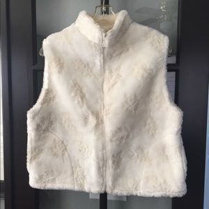 Cream Furry Vest